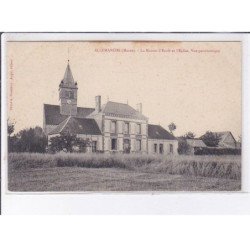 ALLEMANCHE: la maison d'école et l'église, vue panoramique - très bon état