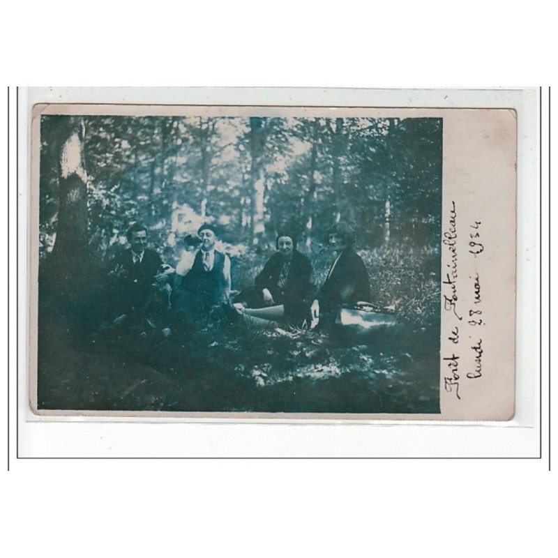 FORET DE FONTAINEBLEAU - CARTE PHOTO 1934 - très bon état