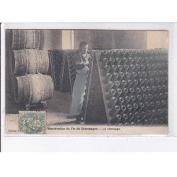 MARNE: manutention du vin de champagne, le remuage - très bon état