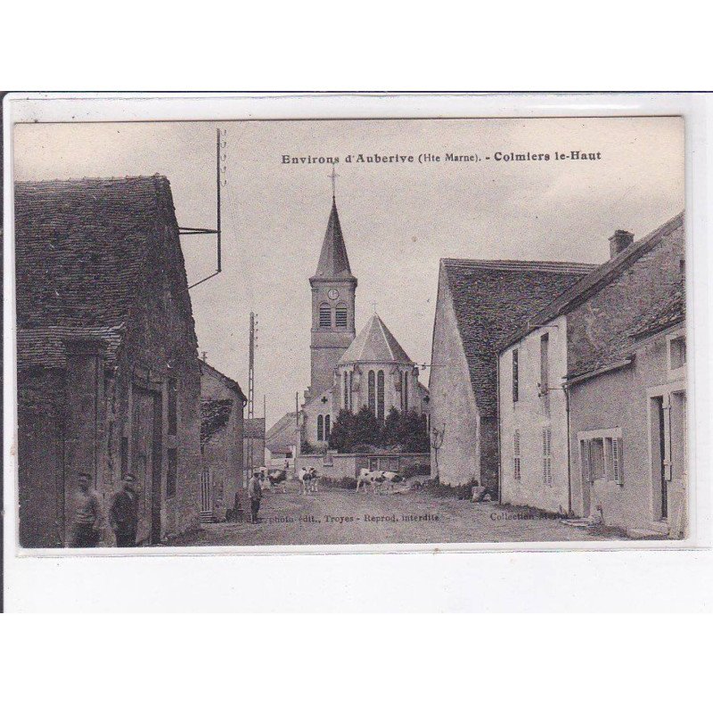COLMIERS-le-HAUT: scène de village, église - très bon état