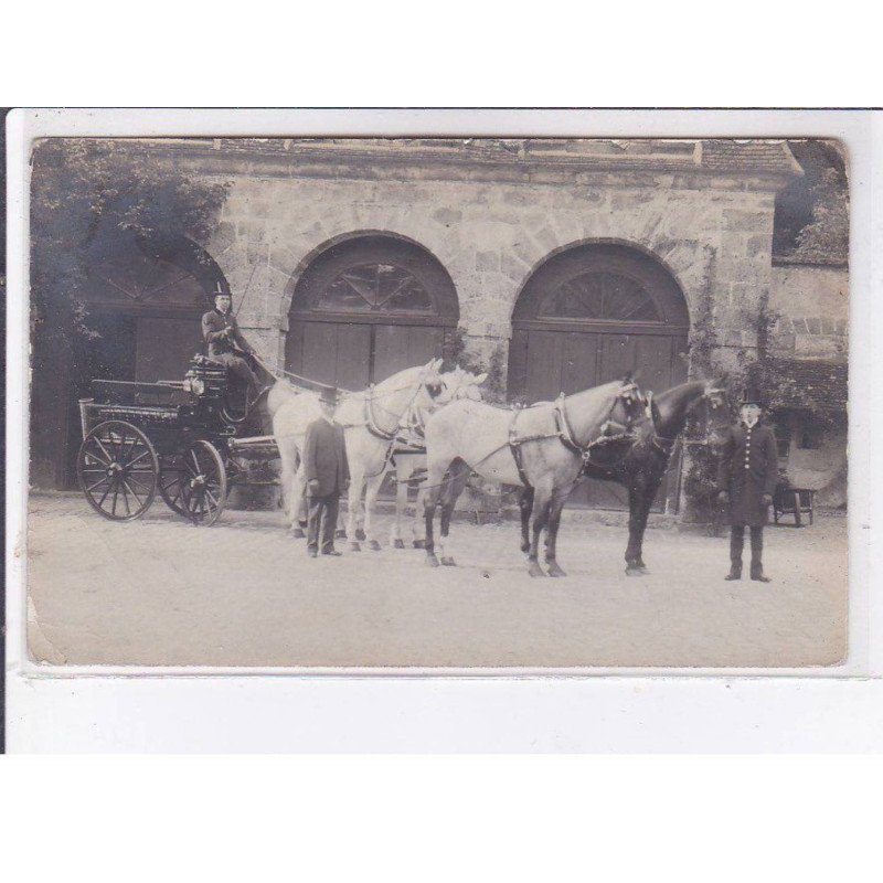 Environs de CHAUMES en BRIE: attelage, château - très bon état