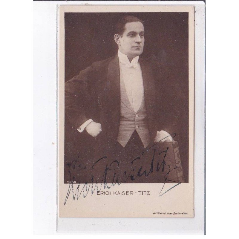 CINEMA: autographe, nom de l'acteur, Erich-Kaiser-Titz - très bon état
