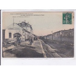 SAINT-MARIENS-SAINT-YZAN: la gare, arrivée de l'express de paris - très bon état