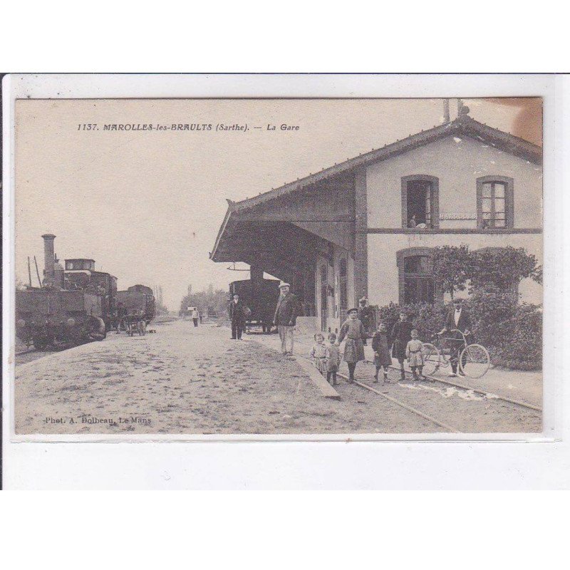 MAROLLES-les-BRAULTS: la gare - état