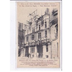 PARIS: 75017 hôtel de M. Henri Menier chocolatier à noisiel, Ozeray fils - état (partiellement décollée)