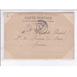 MELUZIEN environs d'AVALLON: scène de village - très bon état