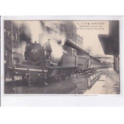 SAINT-CLOUD: inondation de janvier 1910, la gare du pont de saint-cloud - très bon état