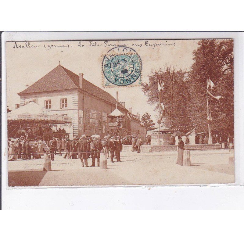 AVALLON: la fête foraine aux capucins, manège - très bon état