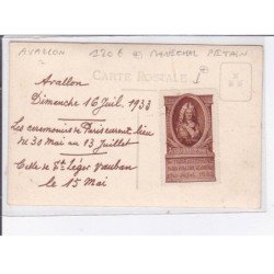 AVALLON: Maréchal Pétain, timbre vauban tricentenaire - très bon état