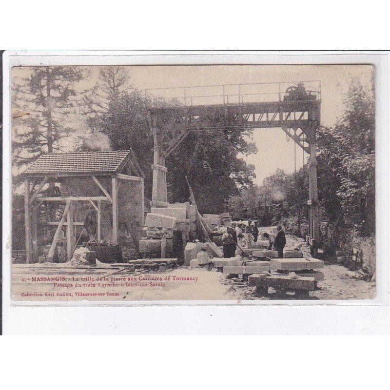 MASSANGIS: la taille de la pierre aux carrières de tormancy - état