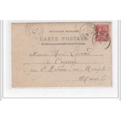 GIZAUCOURT : carte photo en 1902 - très bon état