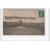SUIPPES : carte photo de l'arrivée de VAN DEN BORN sur biplan FARMAN en 1910 (aviation) - très bon état