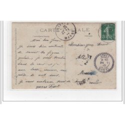 SUIPPES : carte photo de l'arrivée de VAN DEN BORN sur biplan FARMAN en 1910 (aviation) - très bon état