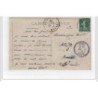 SUIPPES : carte photo de l'arrivée de VAN DEN BORN sur biplan FARMAN en 1910 (aviation) - très bon état