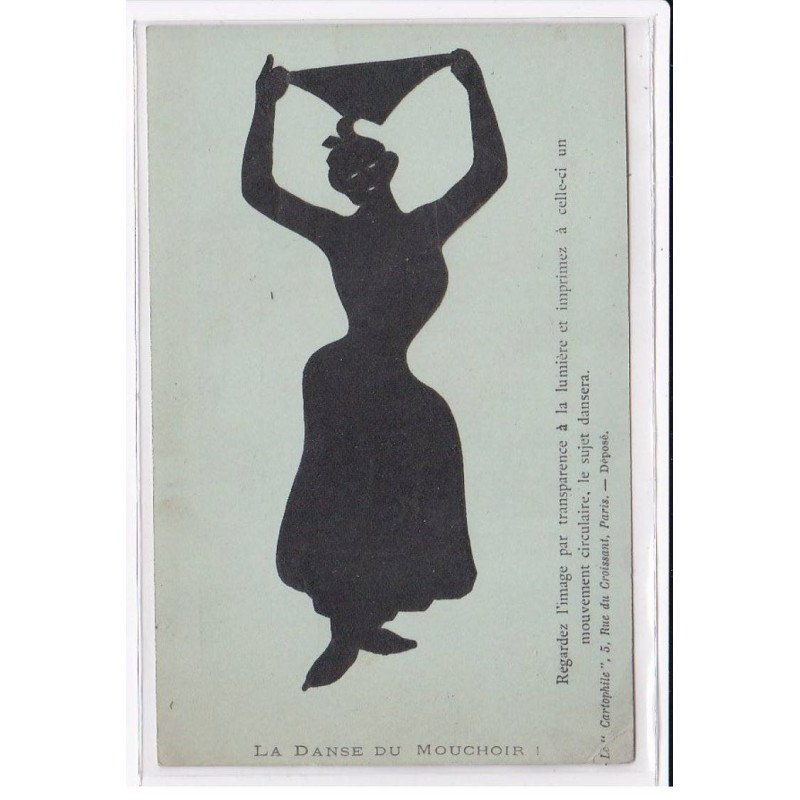 SYSTEME : femme "la danse du mouchoir" (silhouette) (mechanical) - bon état