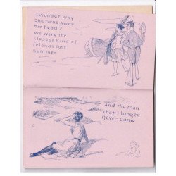 SYSTEME : femme à la plage (carte avec feuillets illustrés - style Kirchner) ( (mechanical) - très bon état