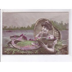 FANTAISIE - 1er avril - surréalisme: femme et poissons - état