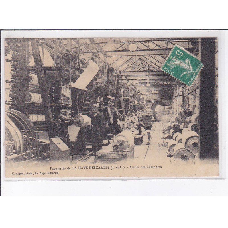 LA HAYE-DESCARTES: papeterie, atelier des calandres - état