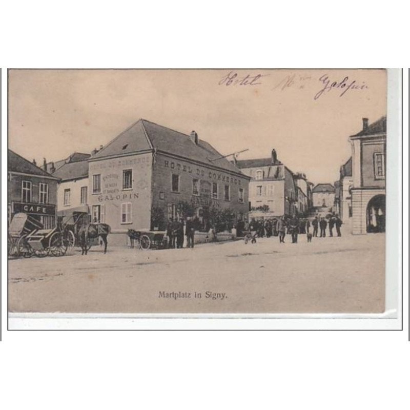 SIGNY L'ABBAYE - la place du marché - très bon état