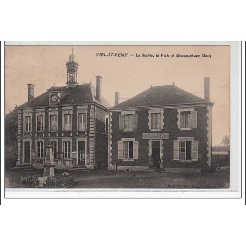 VIEL SAINT REMY - La Mairie, la Poste et le Monument aux Morts - très bon état