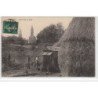 POIGNY : le battage du blé - bon état (un petit pli d'angle)