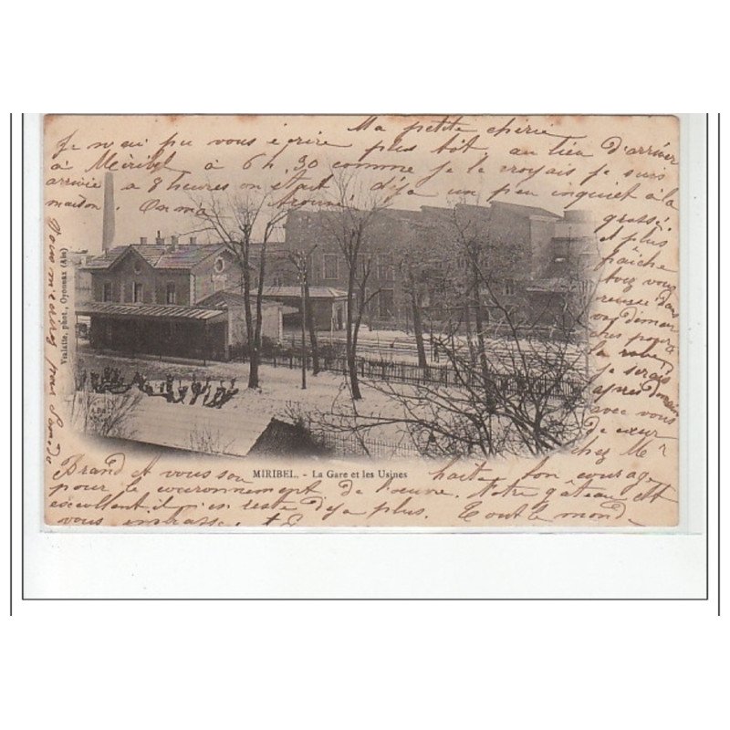 MIRIBEL - la gare et les usines - très bon état