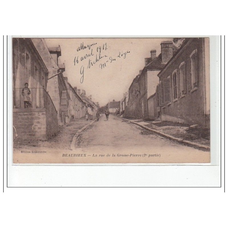 BEAURIEUX - La rue de la grosse pierre (2ème partie) - très bon état