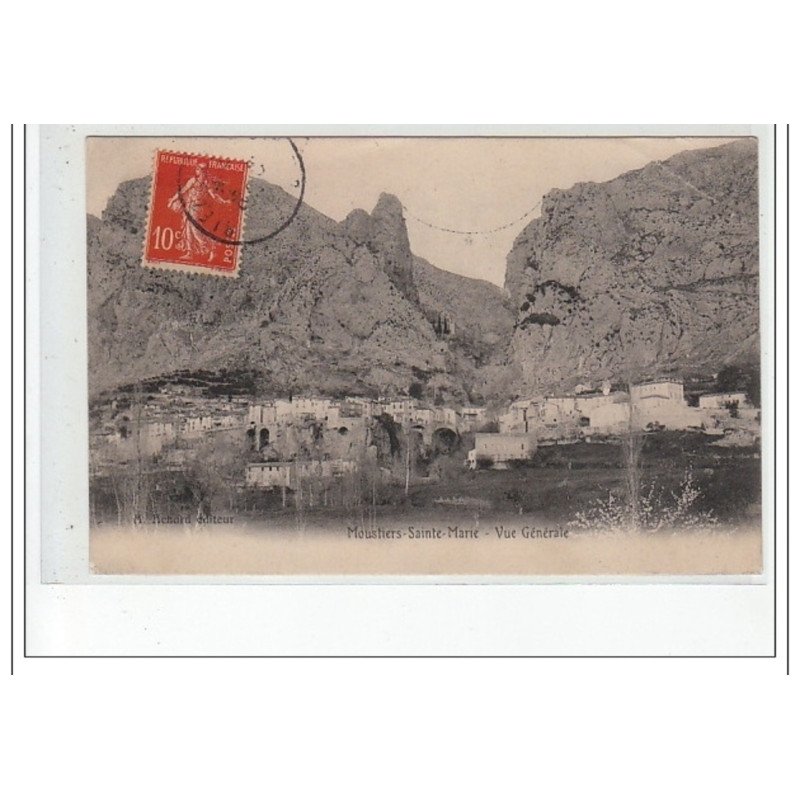MOUSTIERS SAINTE MARIE - Vue générale - très bon état