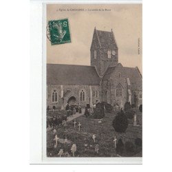Eglise de CAHAGNES - la sortie de la messe - très bon état