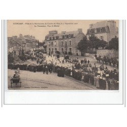 GUINGAMP - Fête de la Béatification de Charles de Blois-7 septembre 1910 - la procession Place St Michel - très bon état