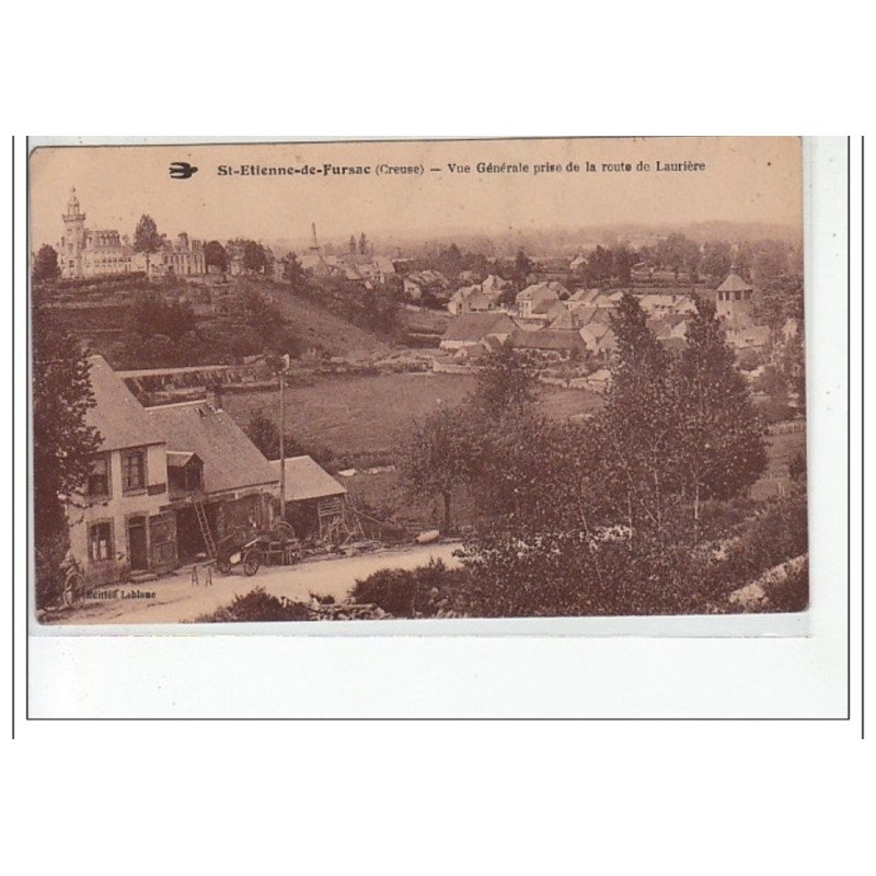 SAINT ETIENNE DE FURSAC -Vue générale prise de la route de Laurière - très bon état