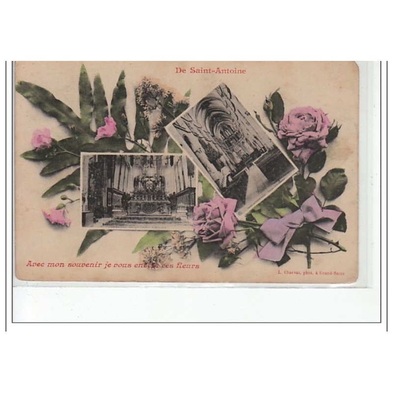 SAINT ANTOINE - Avec mon souvenir, je vous envoie ces fleurs - très bon état