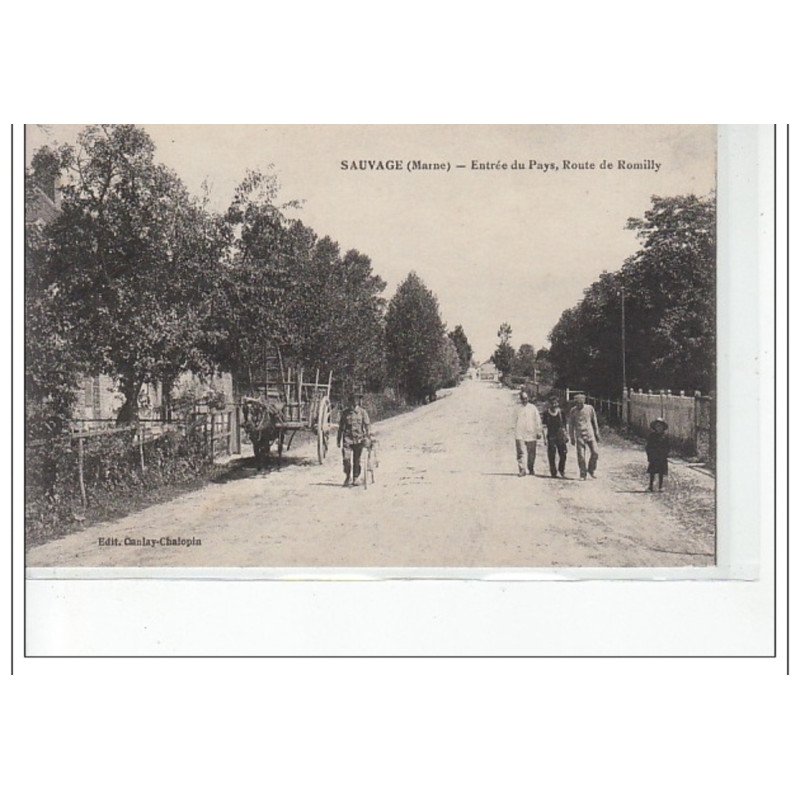 SAUVAGE - Entrée du pays, route de Romilly - très bon état