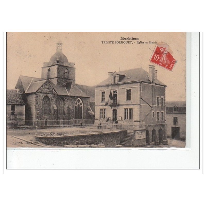 TRINITE-PORHOUET - Eglise et mairie - très bon état