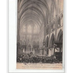 NEVERS - Funérailles de Mgr Lelong, évêque de Nevers - intérieur de la cathédrale pendant le panégyrique - très bon état