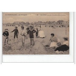 LE TOUQUET - PARIS-PLAGE - Les enfants partent à la pêche aux crevettes - très bon état