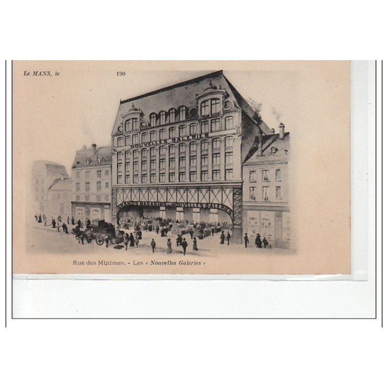 LE MANS - Rue des Minimes - les """"Nouvelles Galeries"""" - très bon état LE MANS - Rue des Minimes - les """"Nouvelles Galeries"""" - très bon état