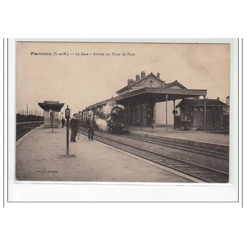 FLAMBOIN - La Gare - Arrivée du Train de Paris - très bon état