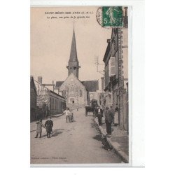 SAINT REMY SUR AVRE - La place, vue prise de la Grande Rue - très bon état