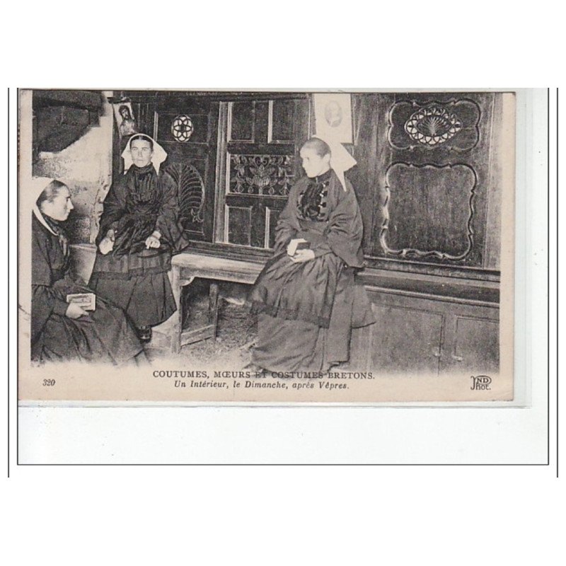 TYPES BRETONS - Un intérieur, le dimanche après Vêpres - très bon état