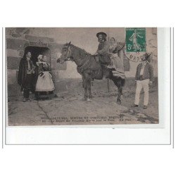 TYPES BRETONS - Le départ des nouveaux mariés pour la noce - très bon état