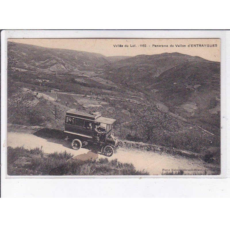 ENTRAYGUES: panorama du vallon, autobus - très bon état