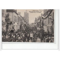 SEZANNE - Fêtes des 15 et 16 Sept. 1912 - Grande rue - le défilé - très bon état