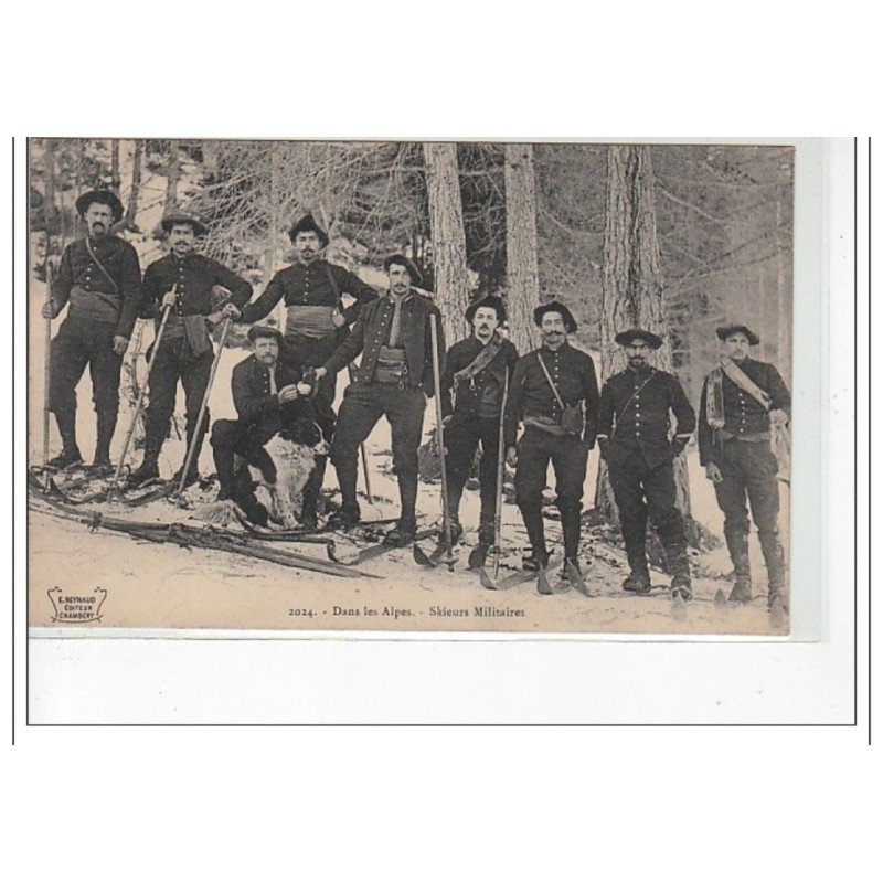 DANS LES ALPES - Skieurs militaires - très bon état