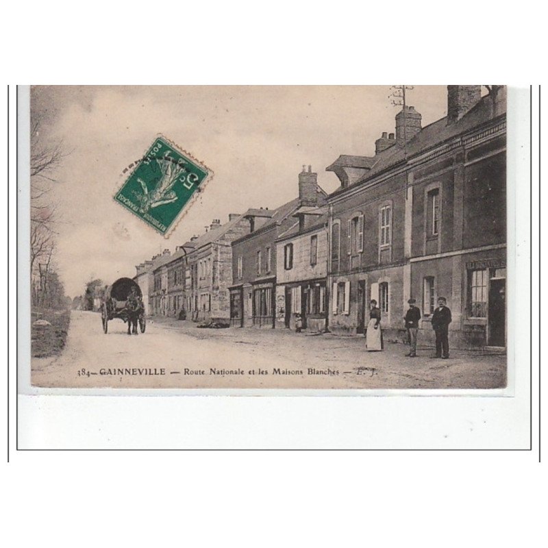 GAINNEVILLE - Route Nationale et les maisons blanches - très bon état