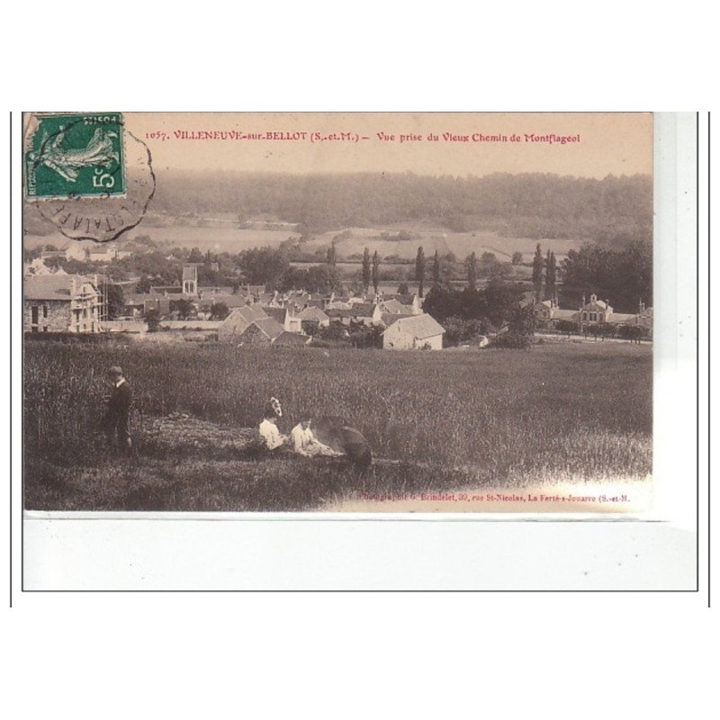 VILLENEUVE SUR BELLOT - Vue prise du Vieux Chemin de Montflageol - très bon état