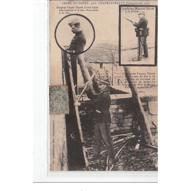 USSEAU - Crime d'Usseau, près CHATELLERAULT Mai 1905 - très bon état