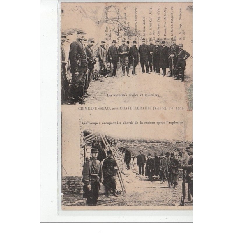 USSEAU - Crime d'Usseau, près CHATELLERAULT Mai 1905 - très bon état USSEAU - Crime d'Usseau, près CHATELLERAULT Mai 1905 - très bon état