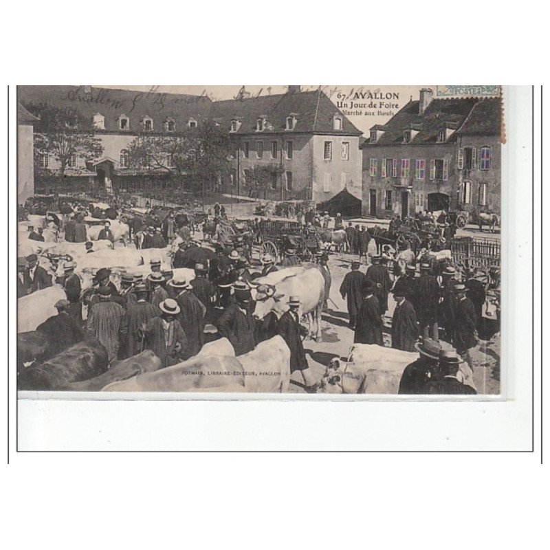 AVALLON - Un jour de foire - marché aux boeufs - très bon état