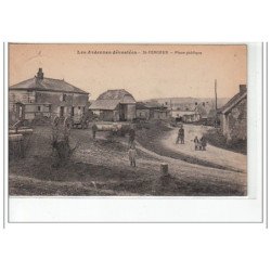 SAINT FERGEUX - Place publique - Les Ardennes Dévastées - très bon état